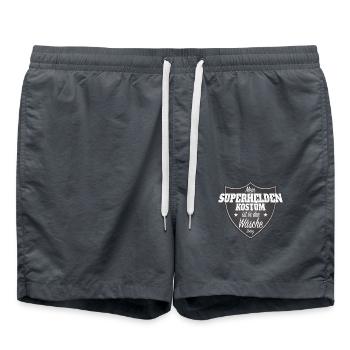 Costume de super-héros est à la lessive Carnaval Cologne - Short de bain - charbon - Devant - AI Model Male 185 light (185cm)