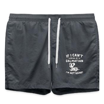 Si je ne peux pas amener mon dalmatien, je n’y vais pas - Short de bain - charbon - Devant - AI Model Male 185 light (185cm)