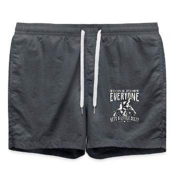 Brazilian Jiu-Jitsu where everyone gets a little - Swim Trunks - anthracite - Front - AI Model Male 185 light (185cm)