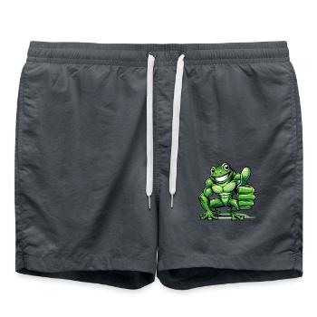 Bodybuilder Bodybuilding Frog Gym Fitness - Swim Trunks - anthracite - Front - AI Model Male 185 light (185cm)