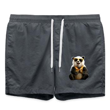 Panda Bear Sunglasses Pandas Love Cute Panda Bear - Swim Trunks - anthracite - Front - AI Model Male 185 light (185cm)