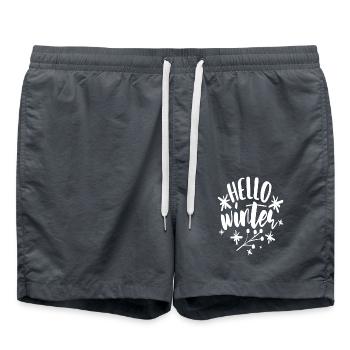 Hallo Winter - Badeshorts - Anthrazit - Vorne - AI Model Male 185 light (185cm)