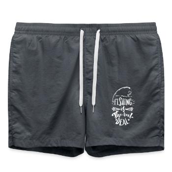Fishing is the reel deal - Swim Trunks - anthracite - Front - AI Model Male 185 light (185cm)