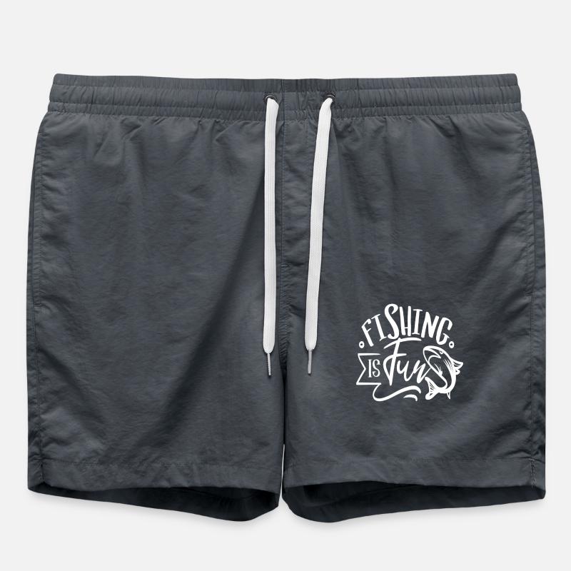 Fishing is Fun - Swim Trunks - anthracite