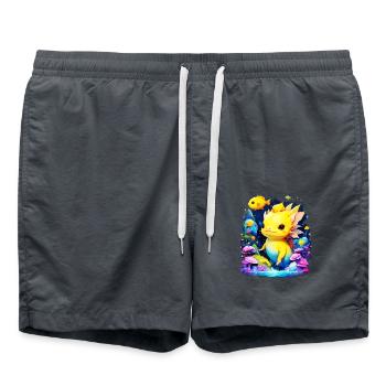 Axolotl - Short de bain - charbon - Devant - AI Model Male 185 light (185cm)
