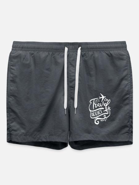 Travel Addict - Swim Trunks - anthracite