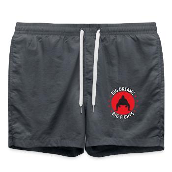 Große Träume, große Kämpfe - Badeshorts - Anthrazit - Vorne - AI Model Male 185 light (185cm)