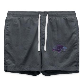 Silhouette de tortue galactique - Short de bain - charbon - Devant - AI Model Male 185 light (185cm)