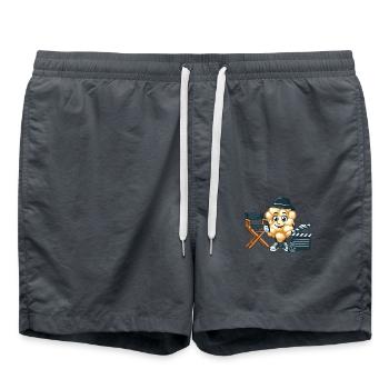Popcorn Motif Film Cinéma - Short de bain - charbon - Devant - AI Model Male 185 light (185cm)