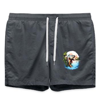 Poisson bar - Short de bain - charbon - Devant - AI Model Male 185 light (185cm)