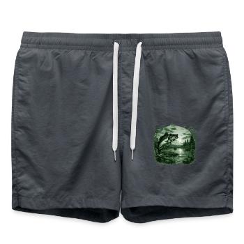 Poisson bar - Short de bain - charbon - Devant - AI Model Male 185 light (185cm)