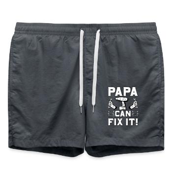 Papa can fix it - Swim Trunks - anthracite - Front - AI Model Male 185 light (185cm)