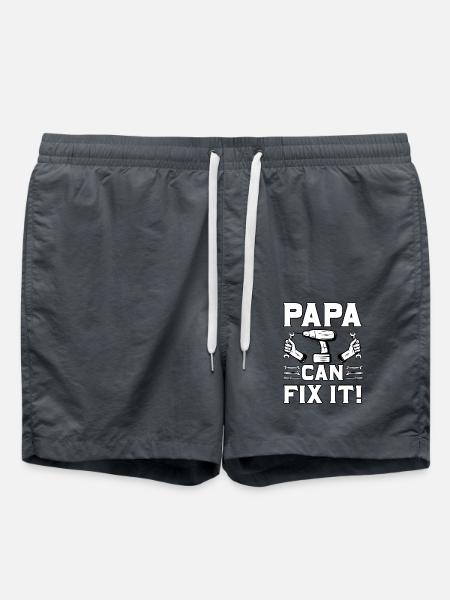 Papa can fix it - Swim Trunks - anthracite