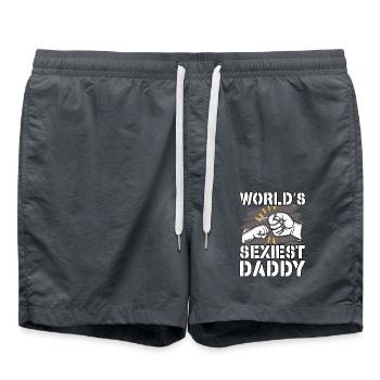 Le papa le plus sexy du monde - Short de bain - charbon - Devant - AI Model Male 185 light (185cm)