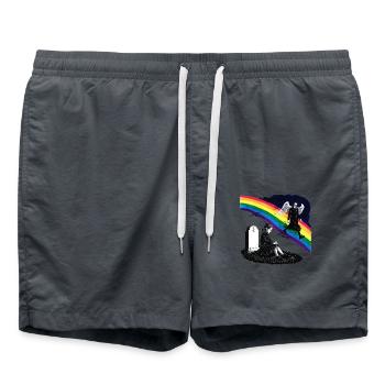 Fille papa Ange en deuil - Short de bain - charbon - Devant - AI Model Male 185 light (185cm)