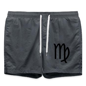 Sternzeichen Jungfrau, exklusives T-Shirt Design - Badeshorts - Anthrazit - Vorne - AI Model Male 185 light (185cm)