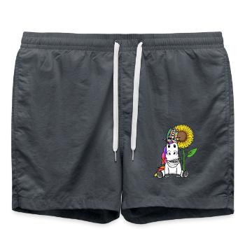 Hippie Cheval Cheval Tournesol Cavalier - Short de bain - charbon - Devant - AI Model Male 185 light (185cm)