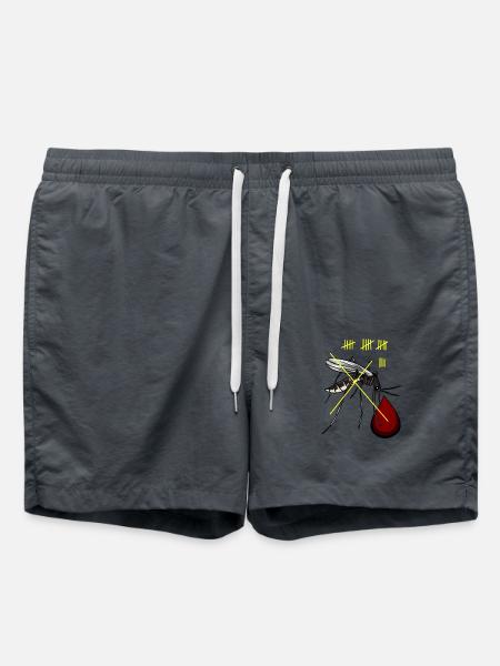Mücken Plage Insekten Schädlinge Mücke Sommerzeit - Badeshorts - Anthrazit