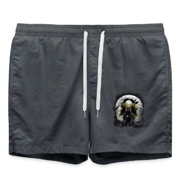 mystique halloween fantôme - Short de bain - charbon - Devant - AI Model Male 185 light (185cm)