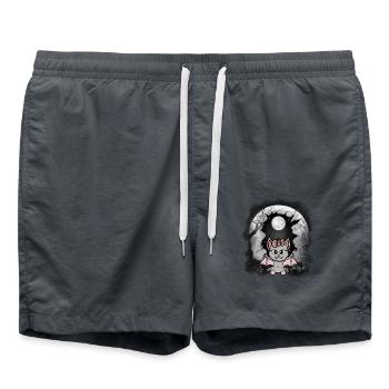 Child Halloween Bat Bats Kids - Swim Trunks - anthracite - Front - AI Model Male 185 light (185cm)