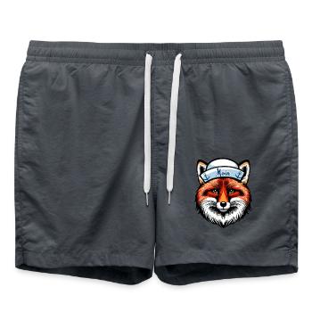 See Fuchs Füchse maritim Matrose Seemann Moin - Badeshorts - Anthrazit - Vorne - AI Model Male 185 light (185cm)