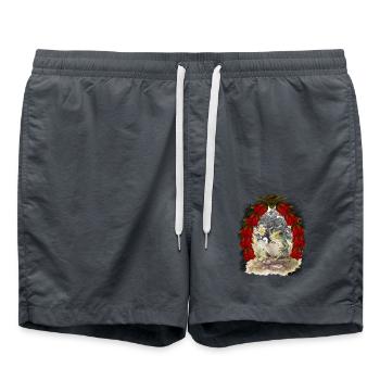 Frog Frogs Fairy Tale Fairy Tale Character Christmas - Swim Trunks - anthracite - Front - AI Model Male 185 light (185cm)
