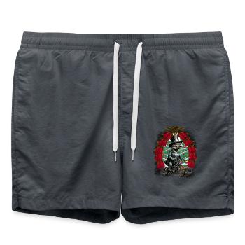 Reptile Reptile Christmas Christmas Xmas Child - Swim Trunks - anthracite - Front - AI Model Male 185 light (185cm)