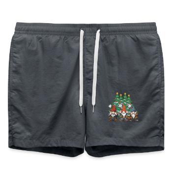 Christmas Tree Dwarfs Dwarf Gnome Fairy Tale Xmas - Swim Trunks - anthracite - Front - AI Model Male 185 light (185cm)