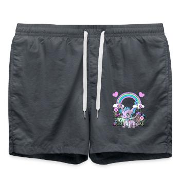 Dragon Dragon Enfants Enfant Arc-en-ciel - Short de bain - charbon - Devant - AI Model Male 185 light (185cm)