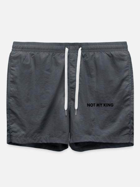 Not my king - Swim Trunks - anthracite