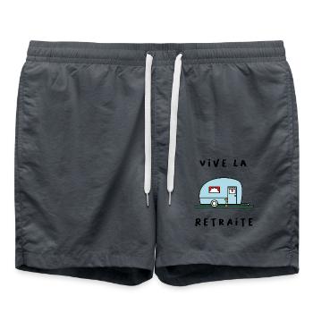 RETRAITE. RETRAITE. RETRAITEE. RETRAITE - Short de bain - charbon - Devant - AI Model Male 185 light (185cm)