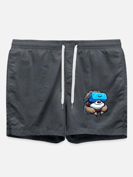 Cool Sloth VR Gamer Design - Swim Trunks - anthracite