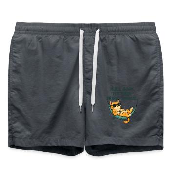 Katze Hängematte Spirit Animal - Badeshorts - Anthrazit - Vorne - AI Model Male 185 light (185cm)
