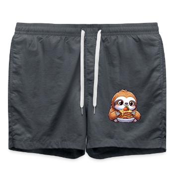 Le paresseux aime les lasagnes italiennes - Short de bain - charbon - Devant - AI Model Male 185 light (185cm)