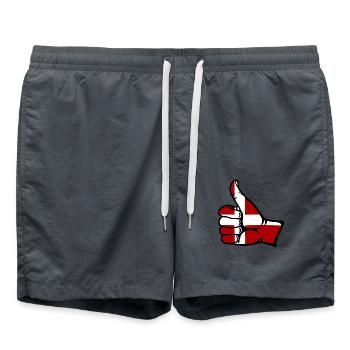 Drapeau du Danemark Symbole de droite - Short de bain - charbon - Devant - AI Model Male 185 light (185cm)