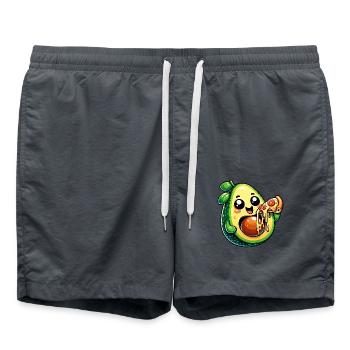 Amateur de fromage à pizza à l’avocat - Short de bain - charbon - Devant - AI Model Male 185 light (185cm)
