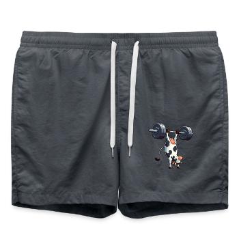 Cow Handstand Training Fitness Balance Workout - Swim Trunks - anthracite - Front - AI Model Male 185 light (185cm)