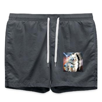 Samojedenliebe - Badeshorts - Anthrazit - Vorne - AI Model Male 185 light (185cm)