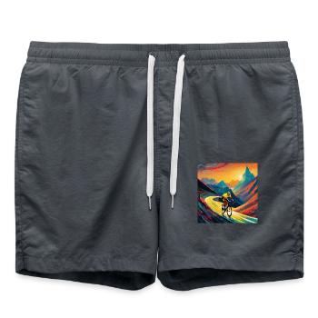 Cycling Colorwaves - Swim Trunks - anthracite - Front - AI Model Male 185 light (185cm)