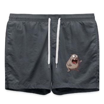 Dessin animé de taupe drôle pour vous - Short de bain - charbon - Devant - AI Model Male 185 light (185cm)