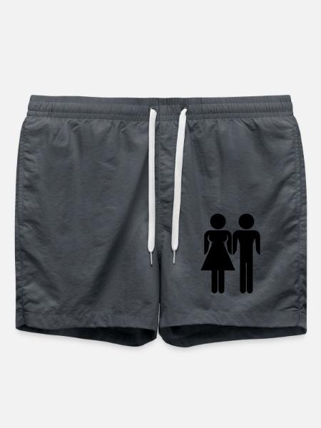 Woman And Man - Swim Trunks - anthracite