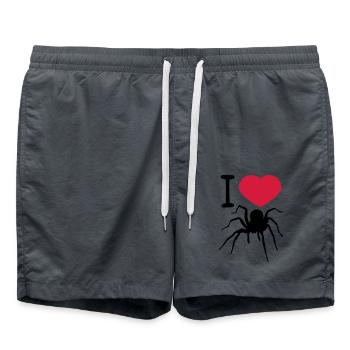 heart love i love spider bird spider design clip art - Swim Trunks - anthracite - Front - AI Model Male 185 light (185cm)