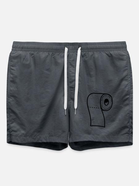 rolle toiletten papier klopapier klo toilette wc b - Badeshorts - Anthrazit