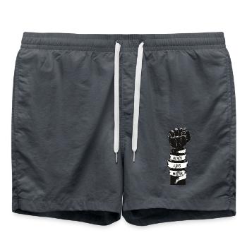 black lives matter - Badeshorts - Anthrazit - Vorne - AI Model Male 185 light (185cm)