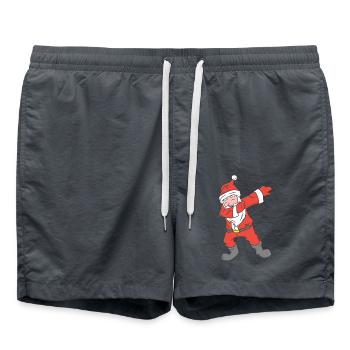 Santa Claus Christmas Dabbing Dab - Swim Trunks - anthracite - Front - AI Model Male 185 light (185cm)