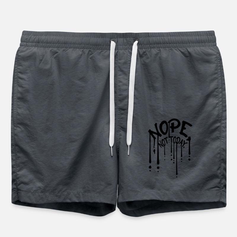 Graffiti Drops Nope - Swim Trunks - anthracite