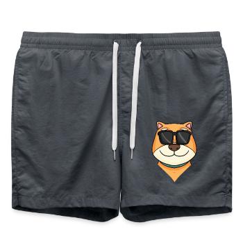 Shiba Inu chien cool - Short de bain - charbon - Devant - AI Model Male 185 light (185cm)