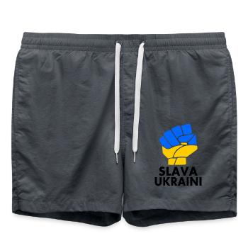 Ukraine - Badeshorts - Anthrazit - Vorne - AI Model Male 185 light (185cm)