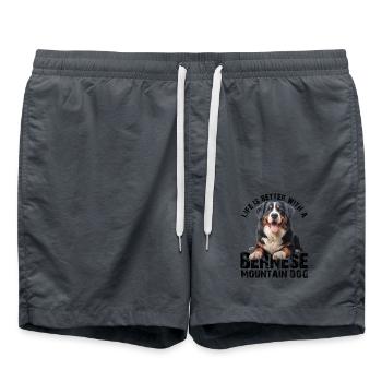 Bouvier bernois - Short de bain - charbon - Devant - AI Model Male 185 light (185cm)