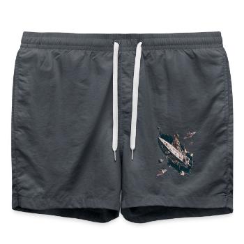 Sternenschiff Abenteuer In Den Weiten Des Alls - Badeshorts - Anthrazit - Vorne - AI Model Male 185 light (185cm)